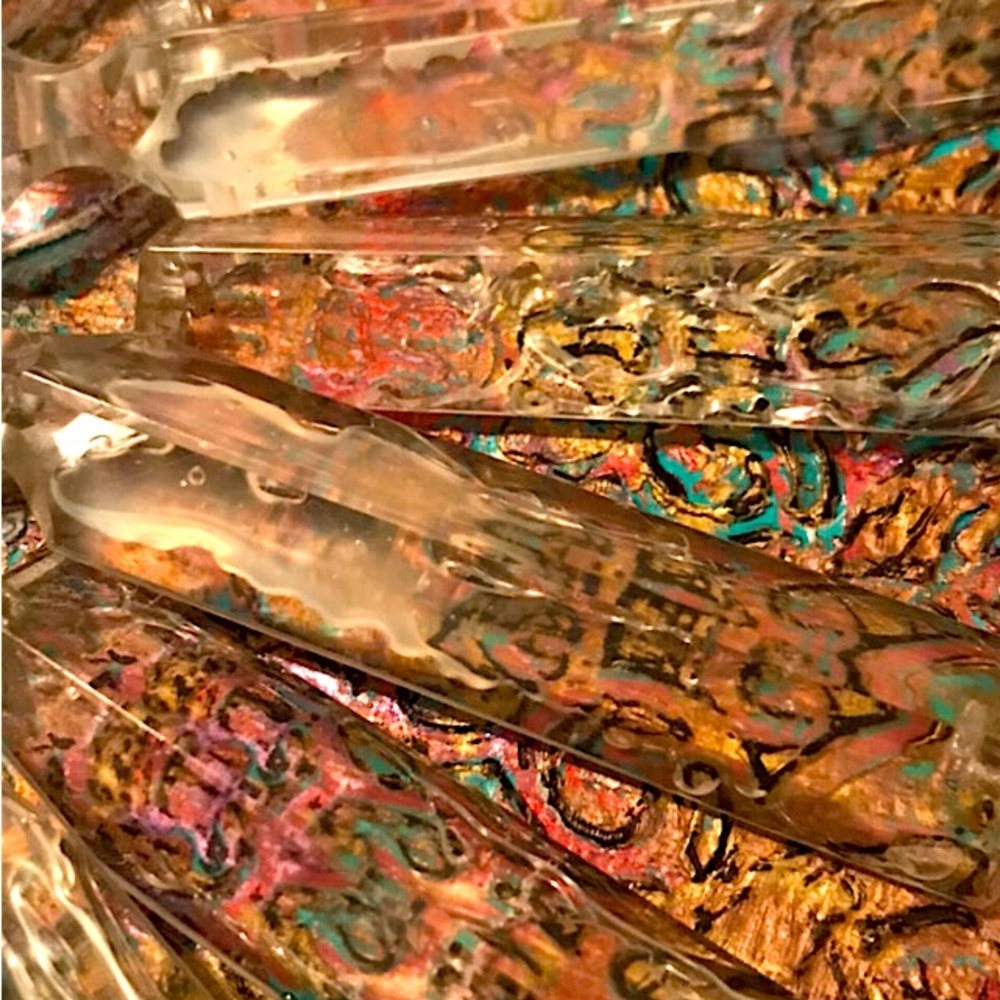 Mixed media art entitled “chandelier”